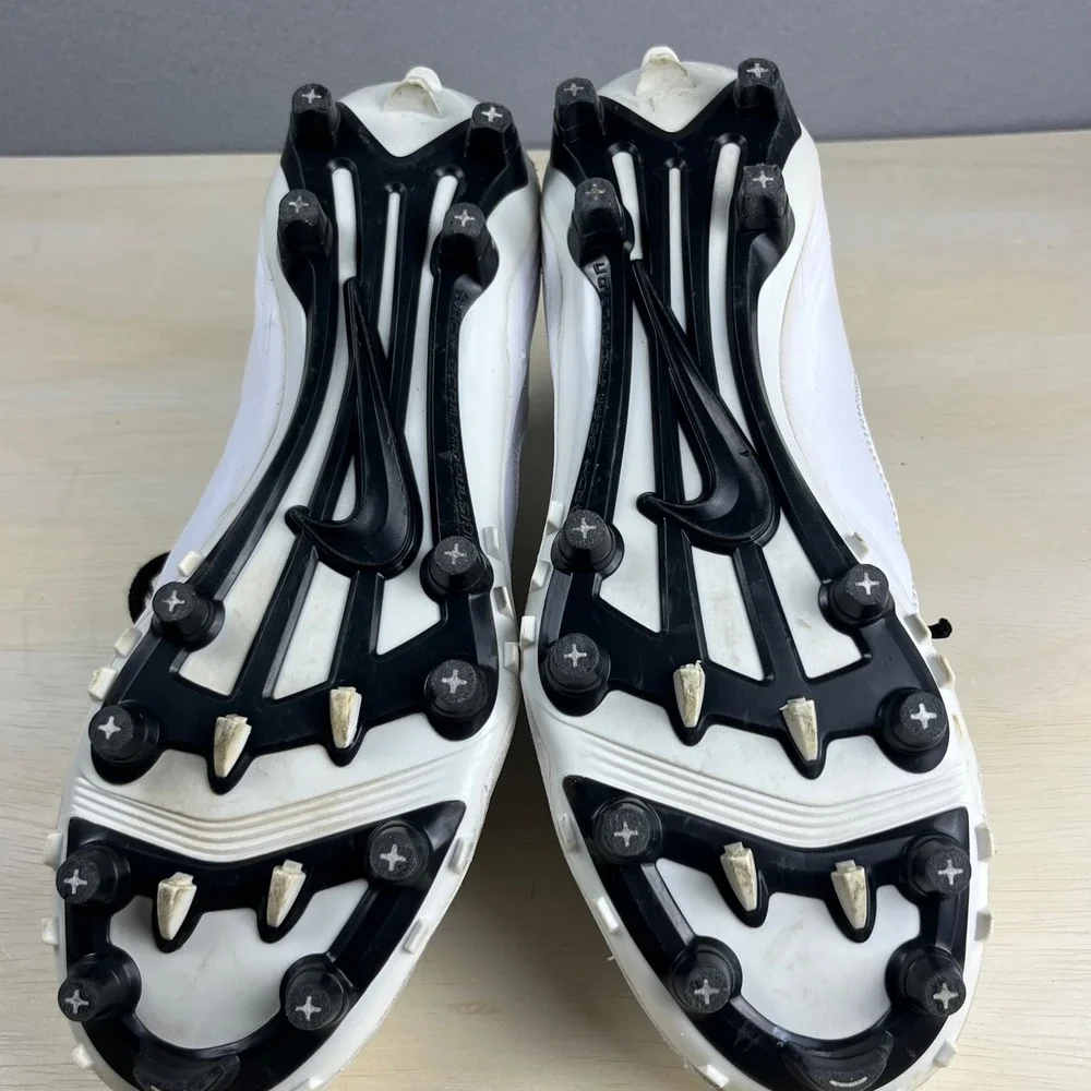 Jordan 10 Retro TD Football Cleats White Black Silver CQ2073-100 Mens 10